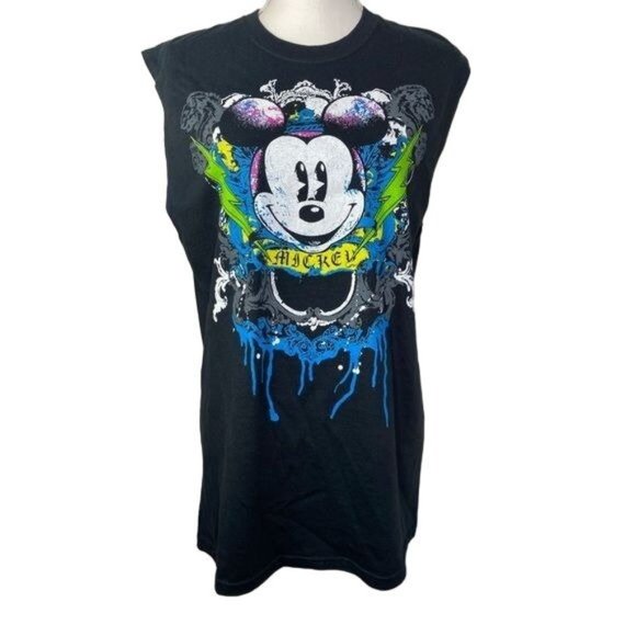 Disney Tops - Walt Disney world  Mickey Mouse tank top black classic soul Medium NWT
